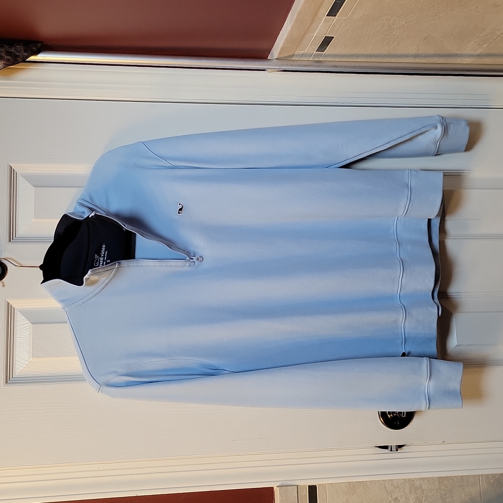 Light blue Vineyard Vines quarter zip